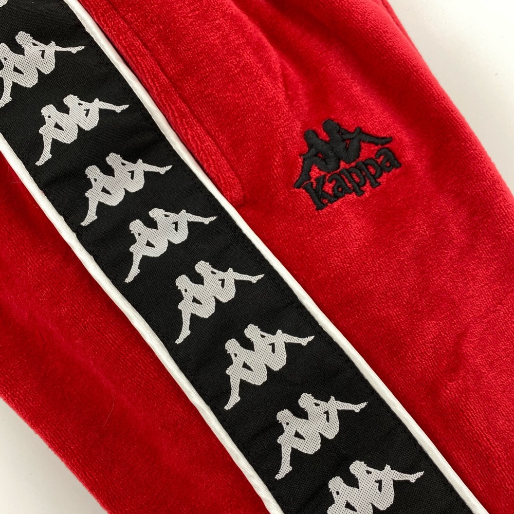 Kappa 222 Banda Anye ‘Red/Black/White Fleece Joggers Girls Size 6Y
